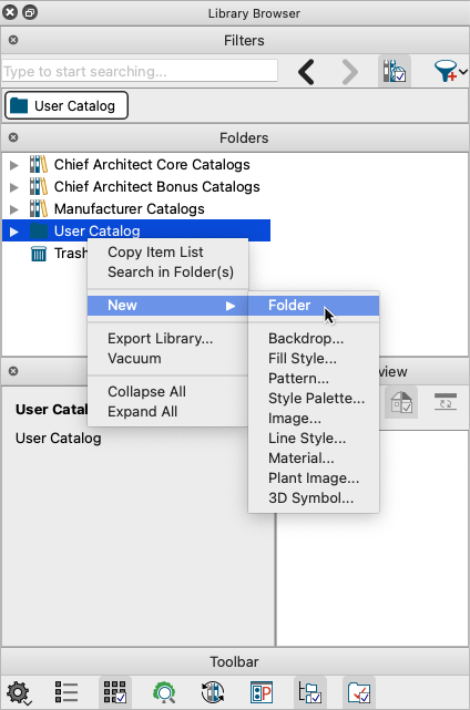 chief architect library files