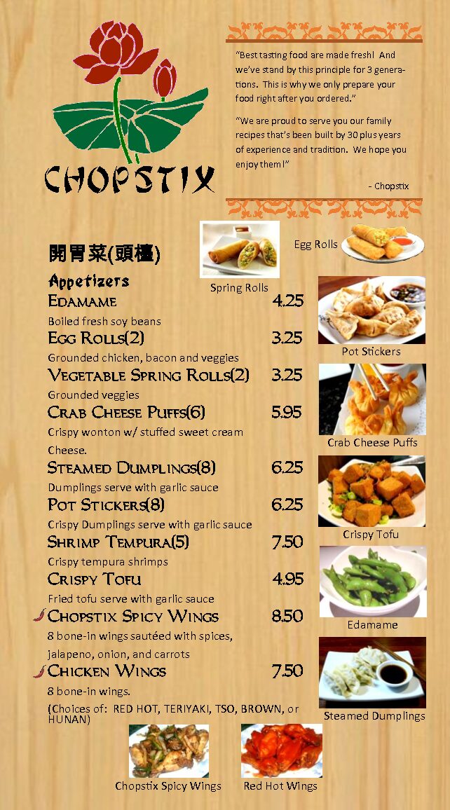 chopstix albuquerque menu