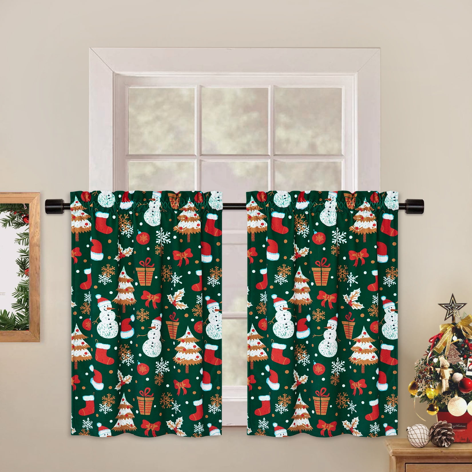 christmas cafe curtains