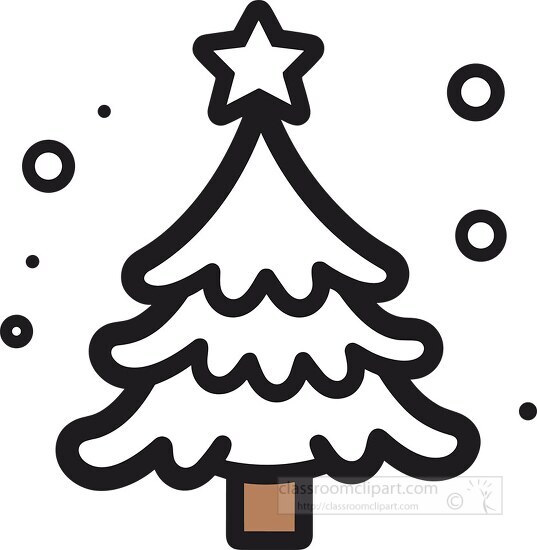 christmas tree outline clipart