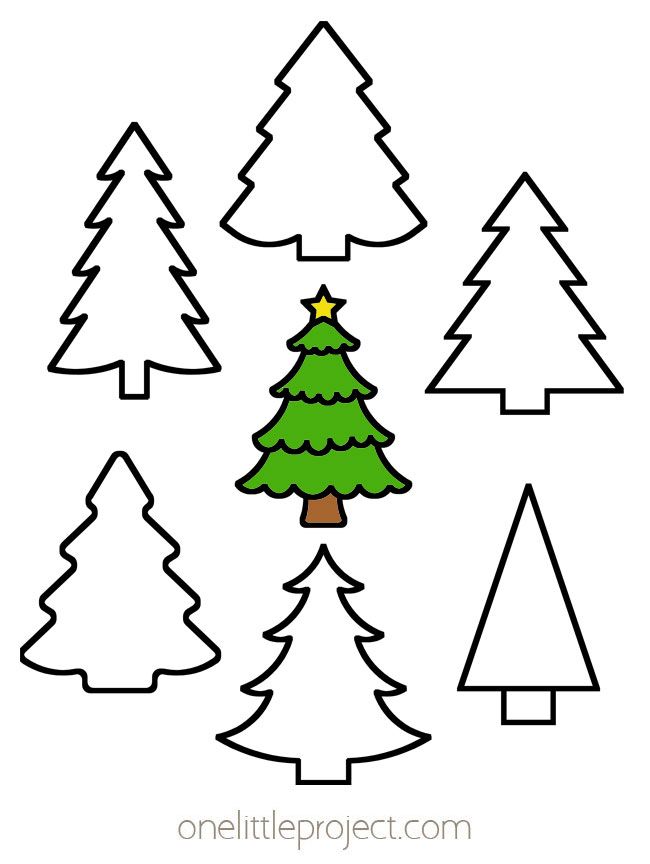 christmas tree printable template free