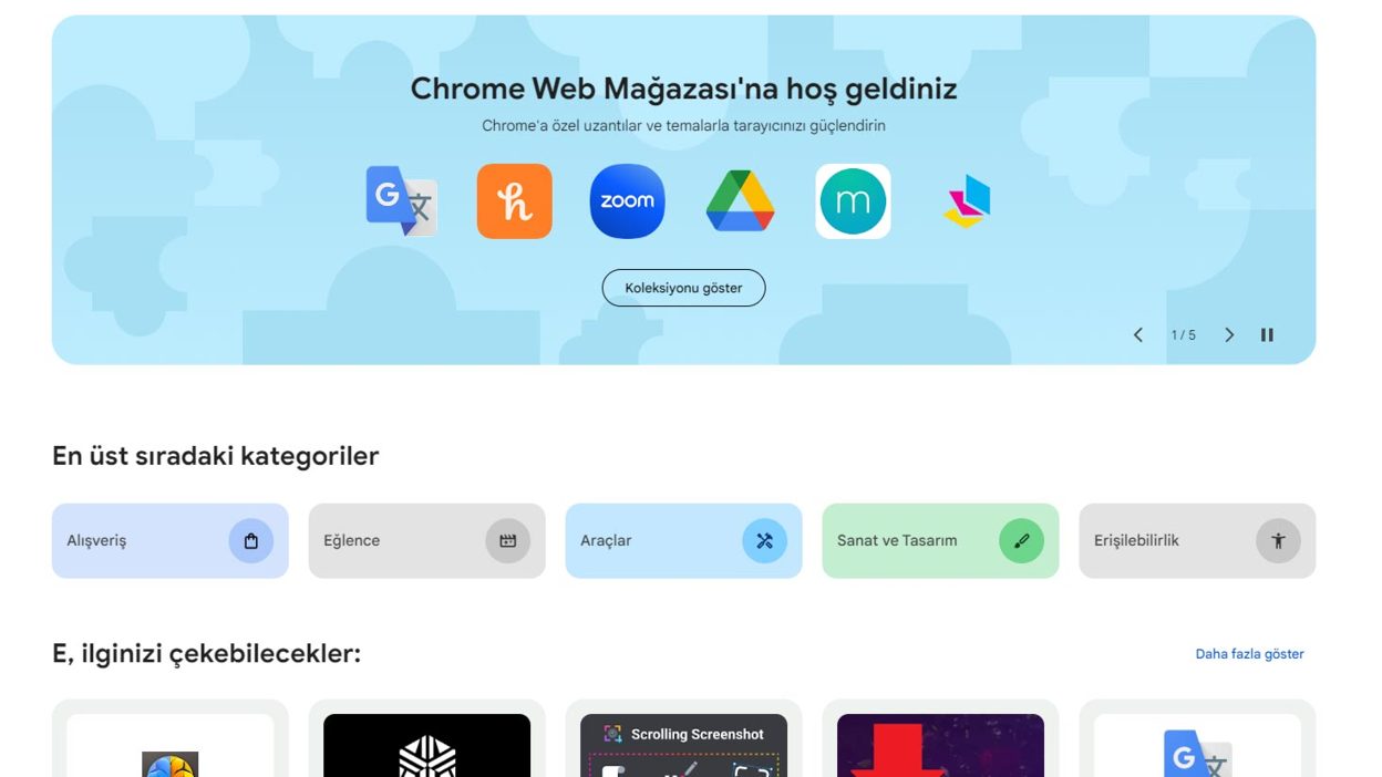 chrome mağaza