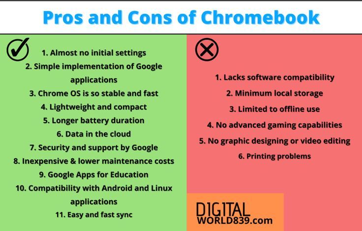 chromebook pros and cons