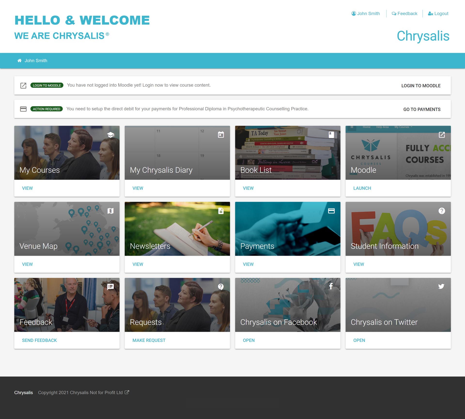 chrysalis moodle