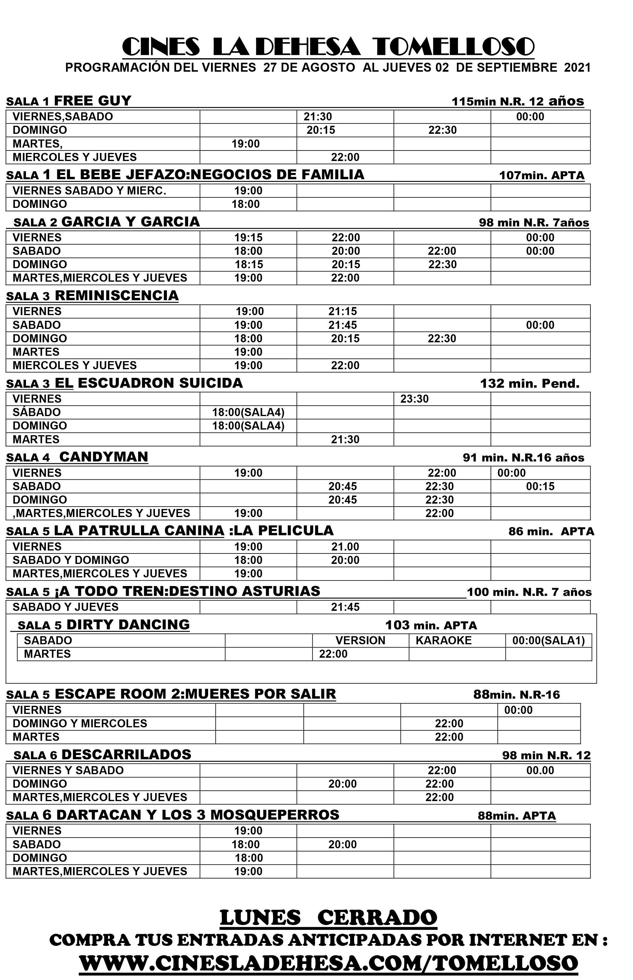 cine en tomelloso cartelera