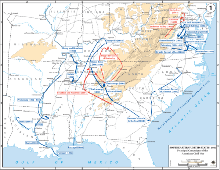 civil war battles map worksheet