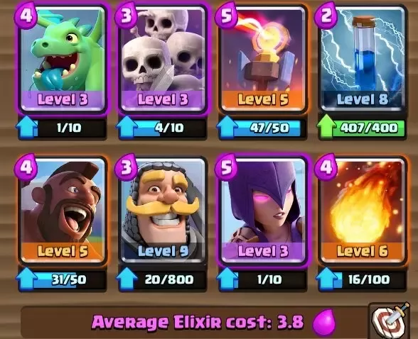 clash royale royal arena deck