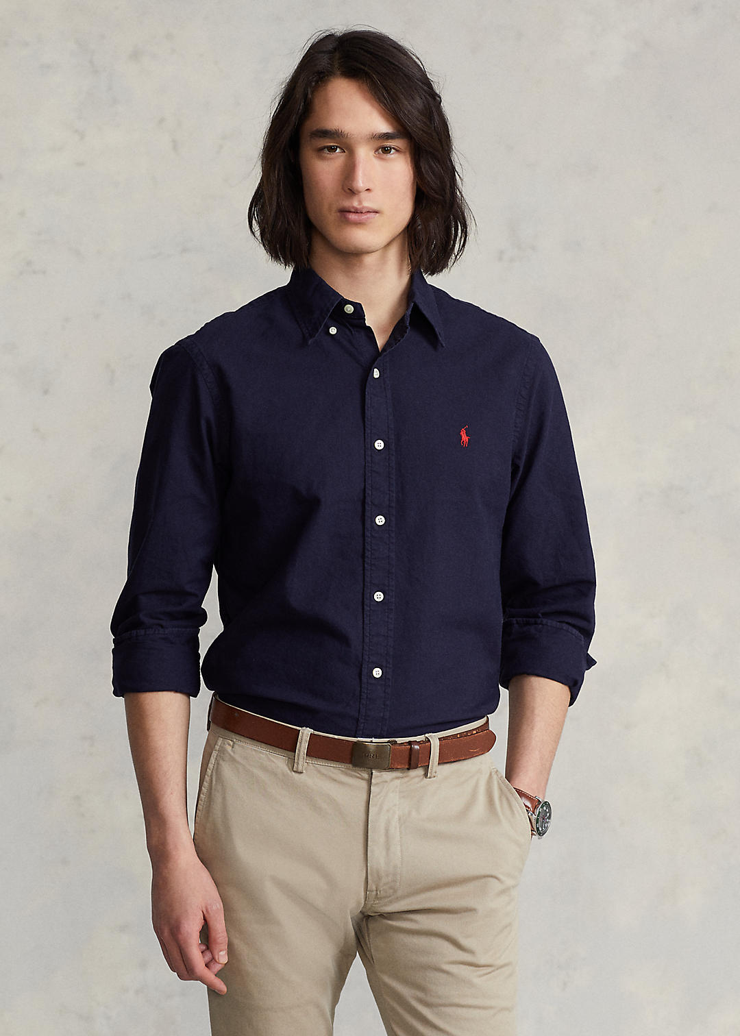 classic fit garment-dyed oxford shirt