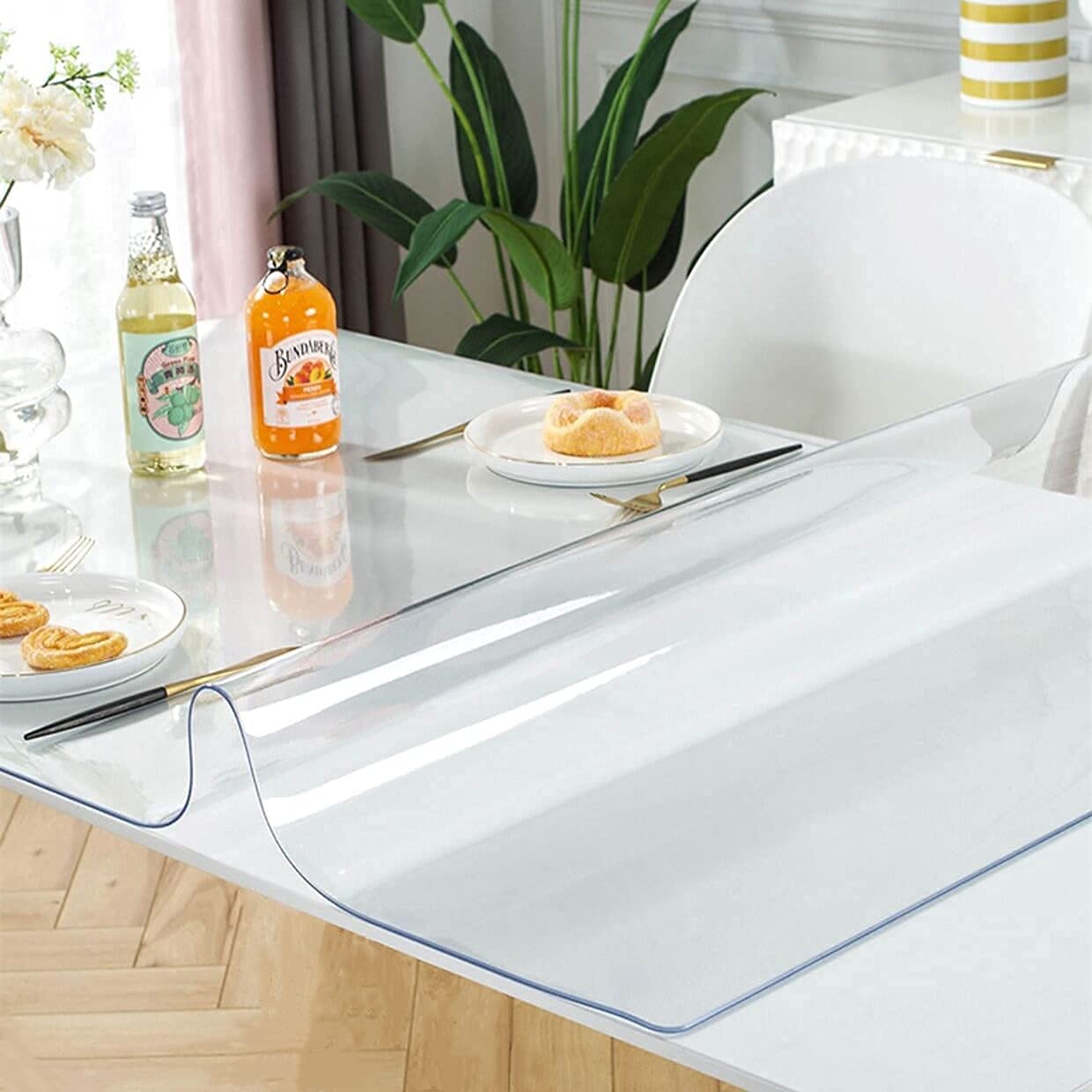 clear plastic table cover protector