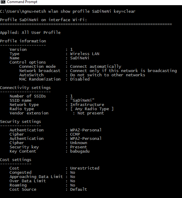 cmd wifi password finder