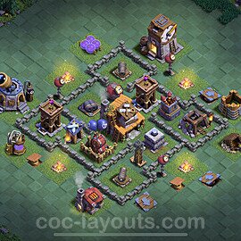 coc base builder hall 4