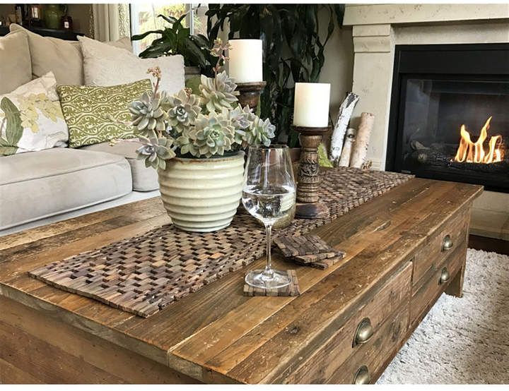 coffee table with runner