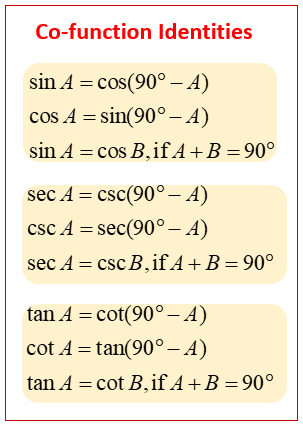 cofunction identities examples