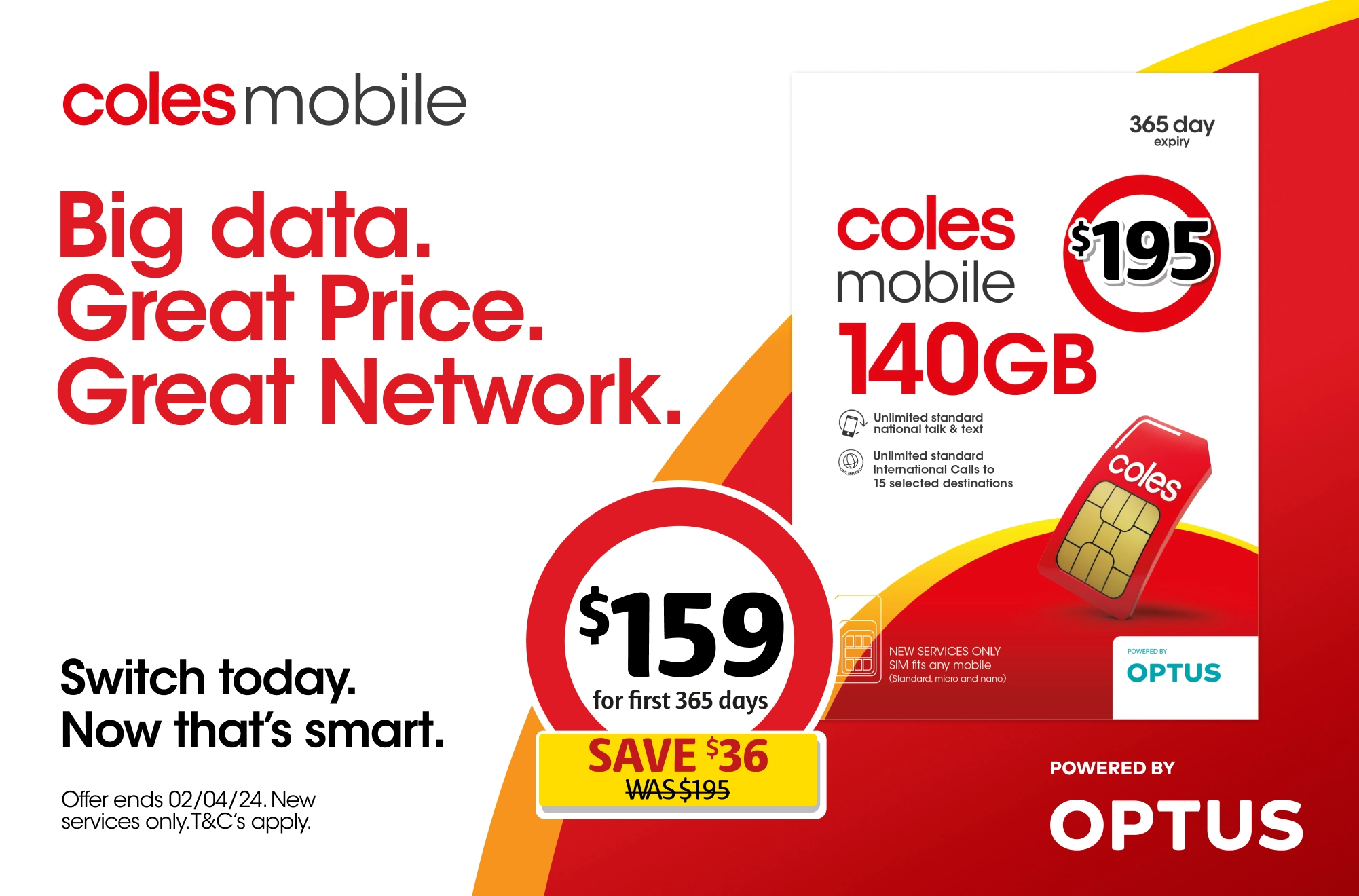 coles optus sim