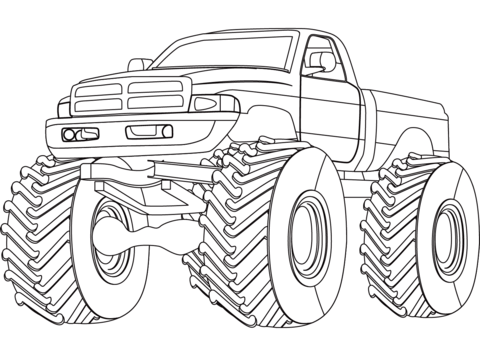 coloring pages monster truck