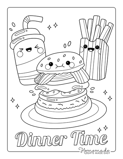 colouring pages food