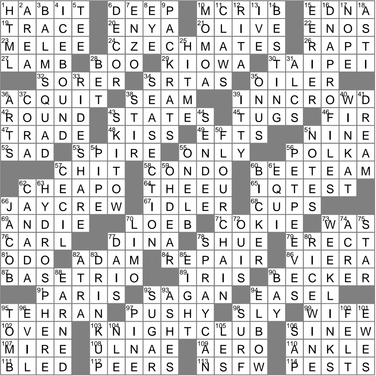 come to notice crossword clue