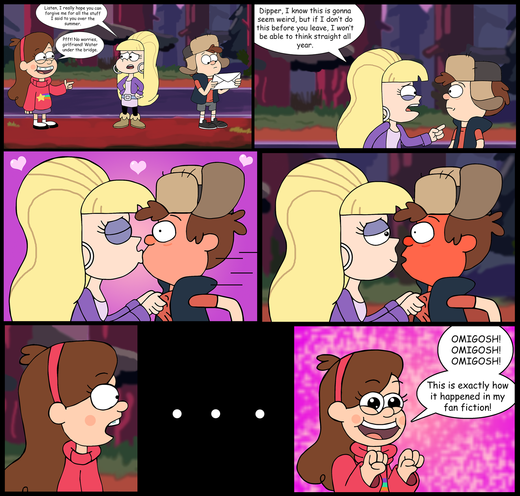 comic de gravity falls en español dipper y pacifica