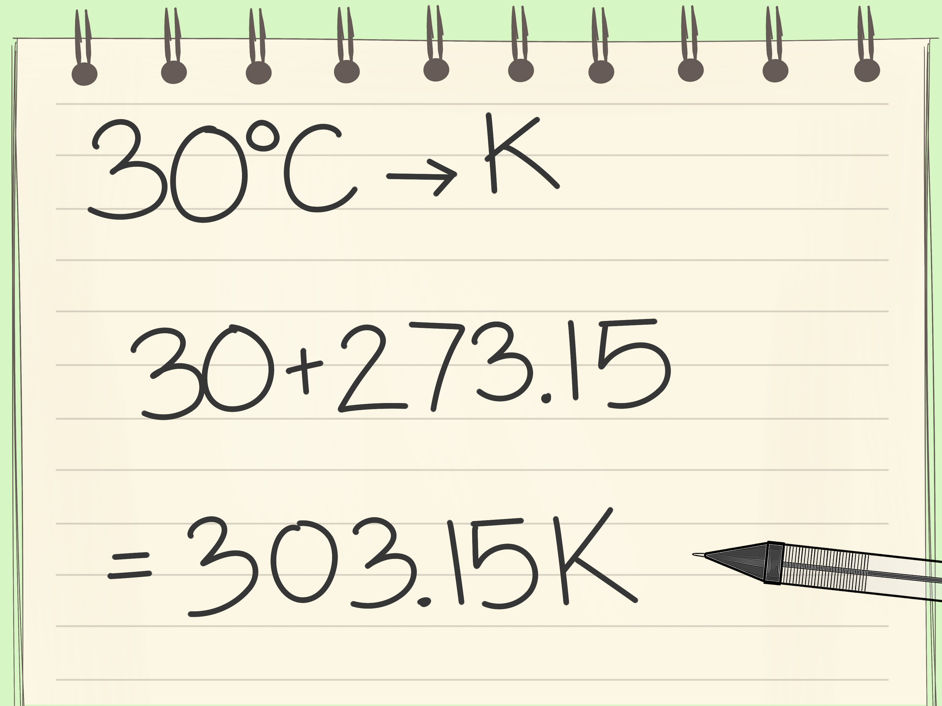 como calcular kelvin a celsius