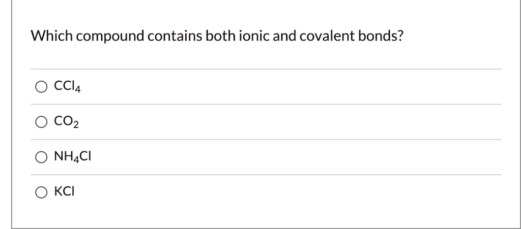 compound containing both ionic and covalent bonds