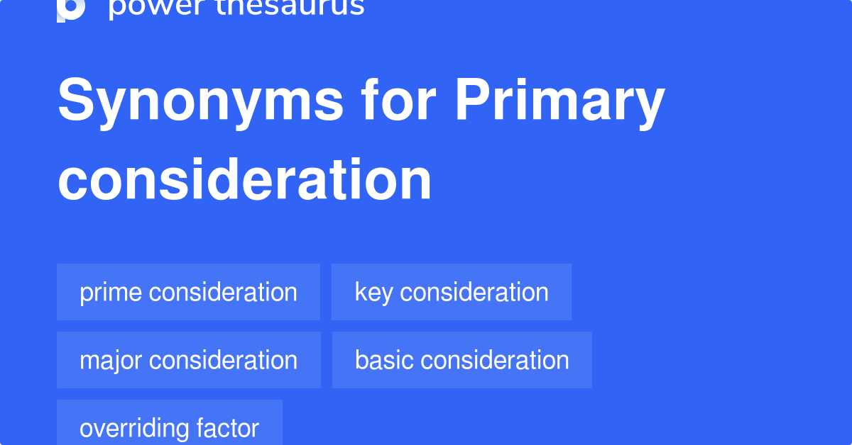 consideration thesaurus