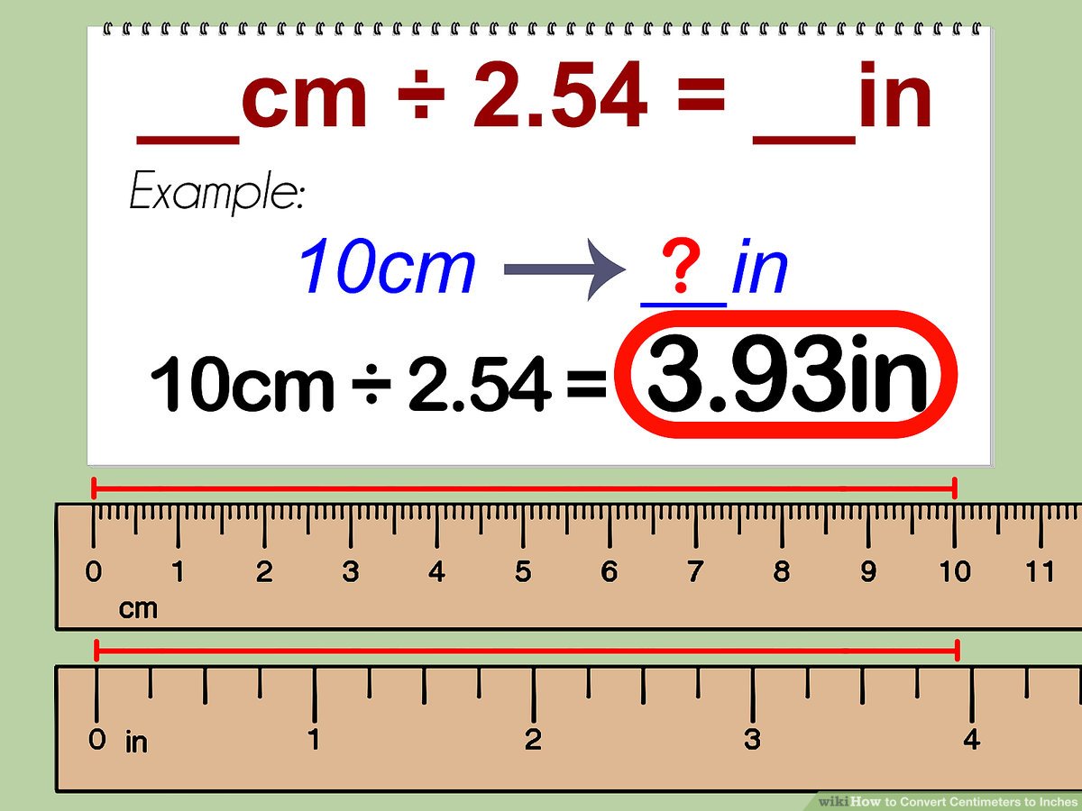 convert cm to inches