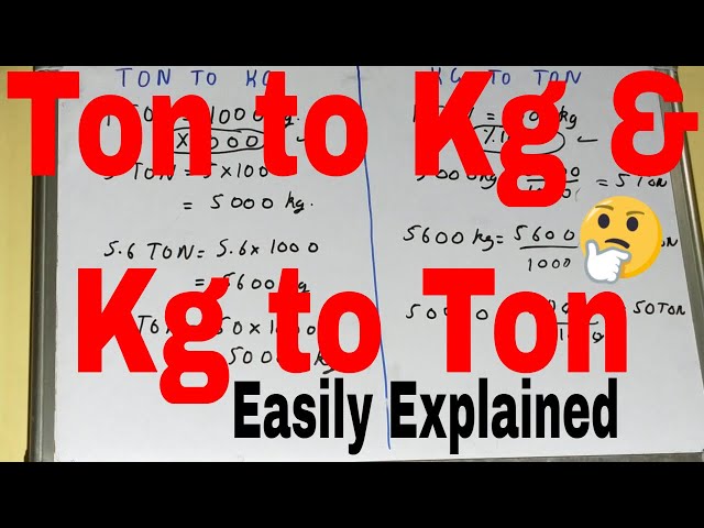 convert kilograms to tons