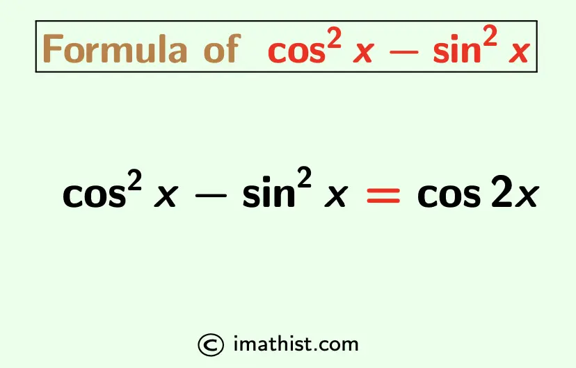 cos 2 x sin 2 x