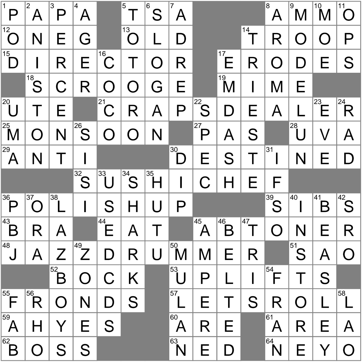 crossword clue found