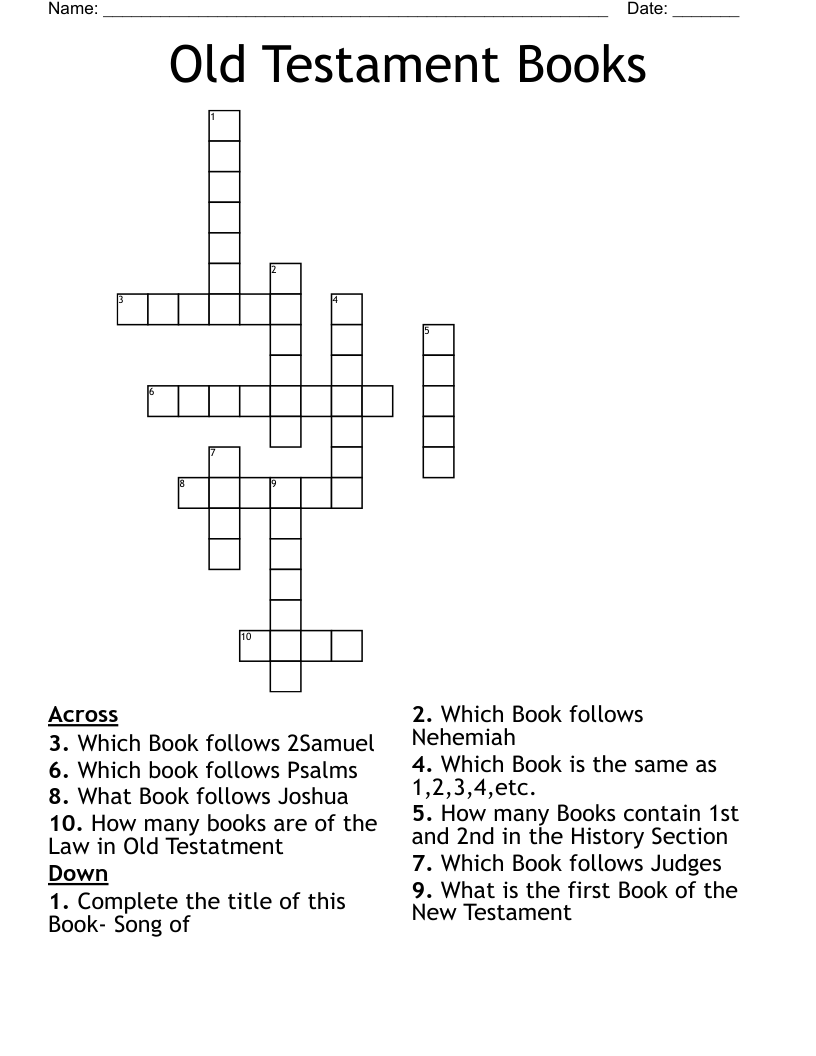 crossword old testament book