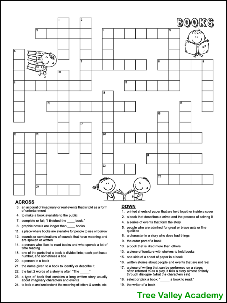 crossword puzzle with picture clues