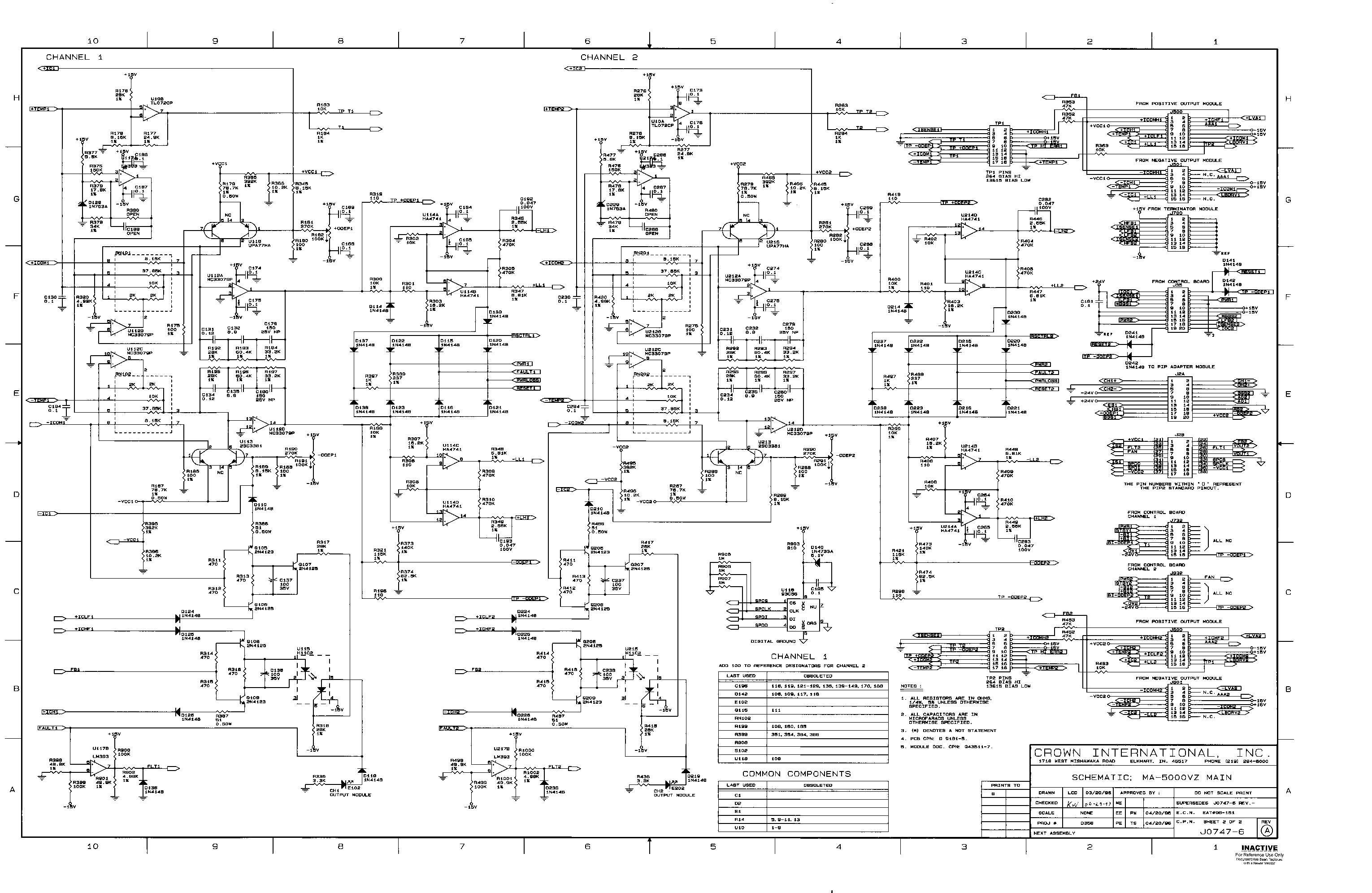 crown xls 5000 schematic diagram