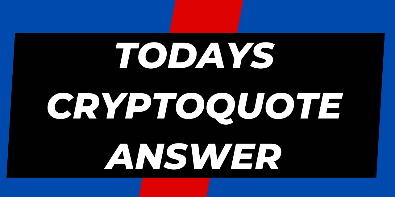 cryptoquote today answer