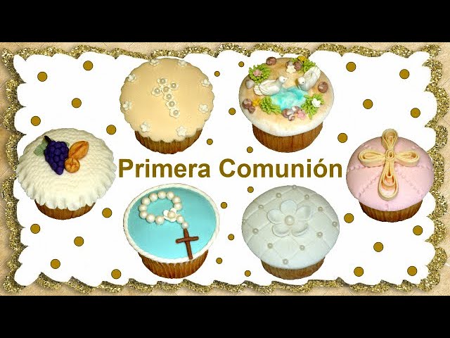 cupcakes para primera comunión