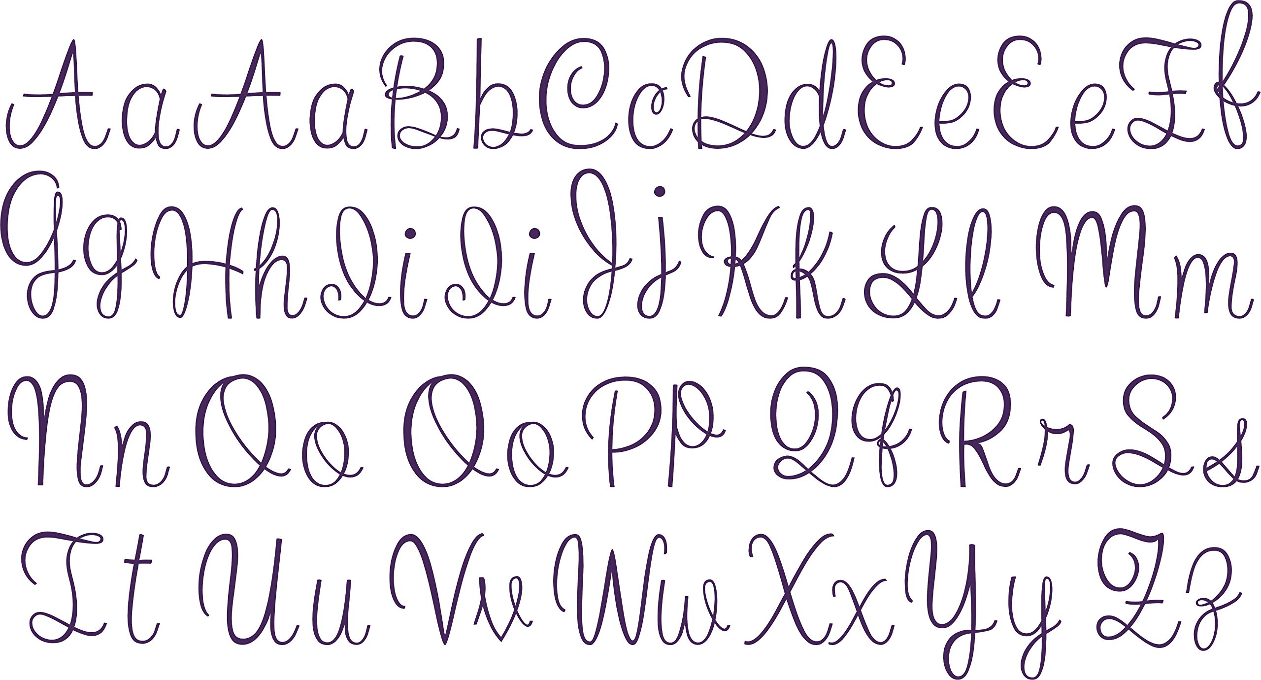 cursive letters upper and lowercase