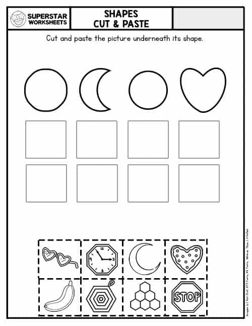 cut and paste art worksheets