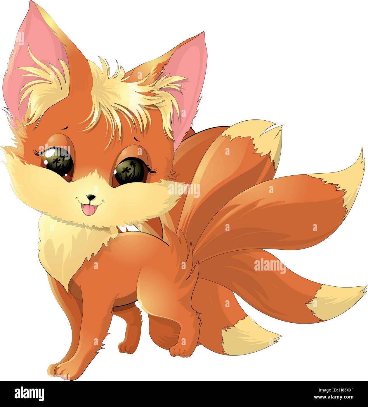 cute cartoon foxes