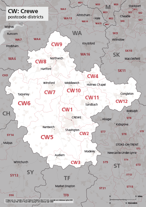 cw postcodes