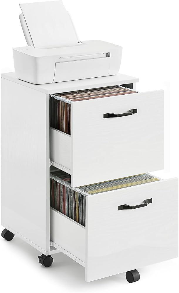 white file cabinet