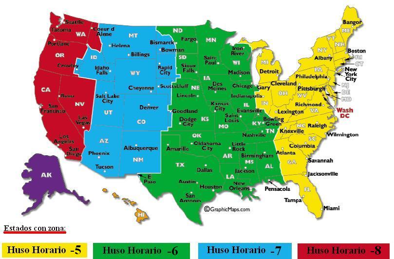 diferencia de horario entre mexico y nueva york