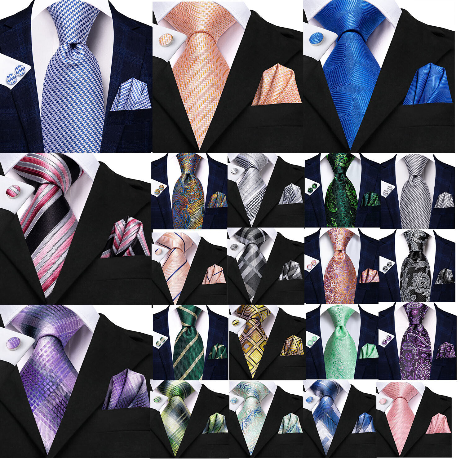 tie and hanky sets