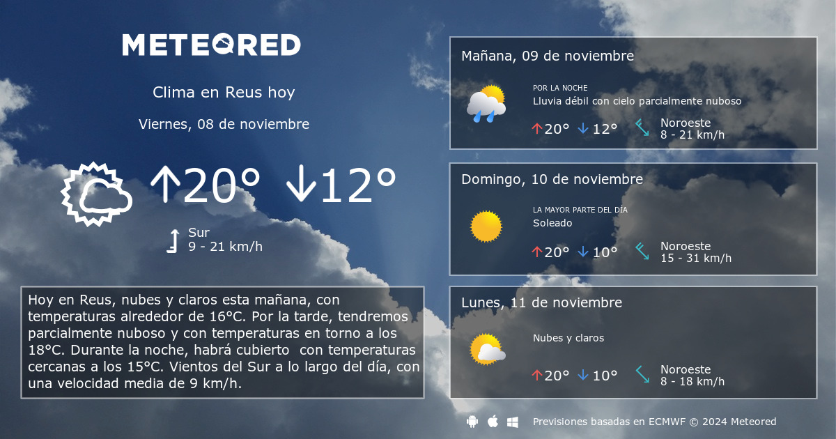 clima de 10 días para reus