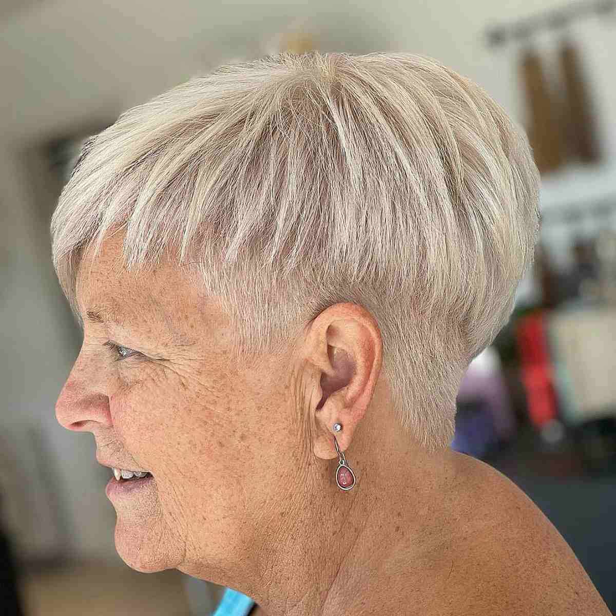 short haircuts on older ladies