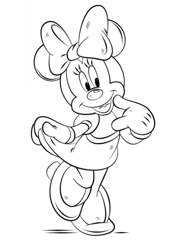 minnie mouse para colorear