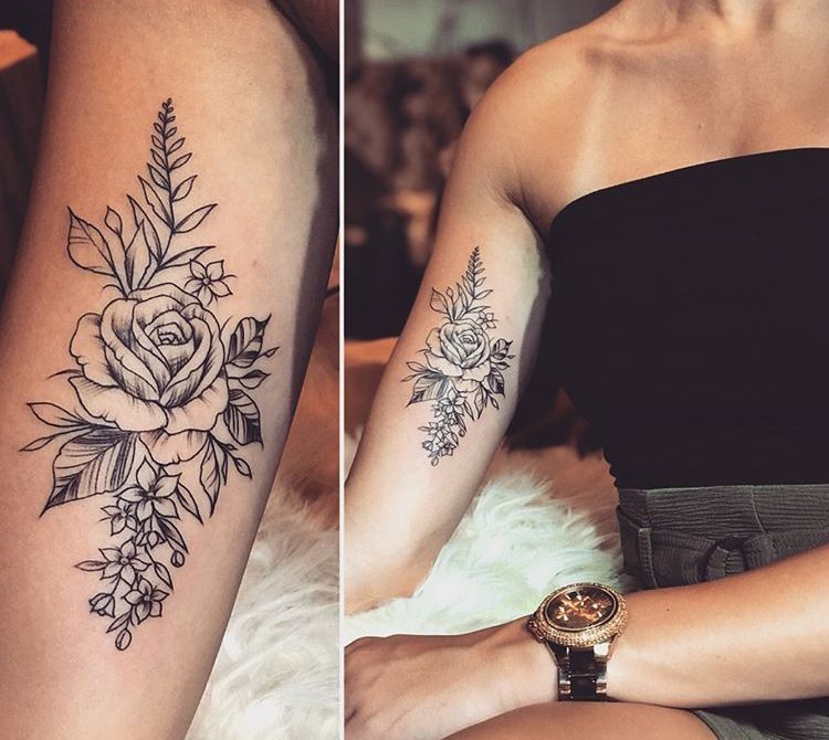 upper inner arm tattoos for females