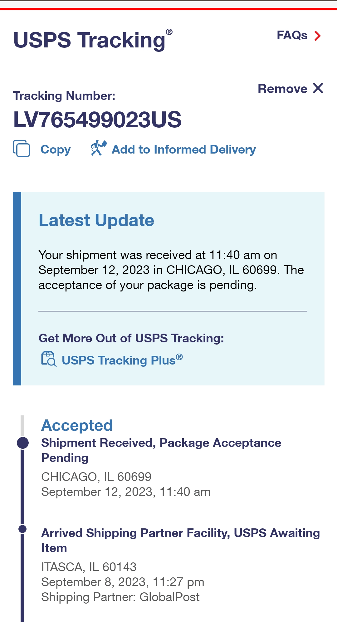 usps stuck on acceptance