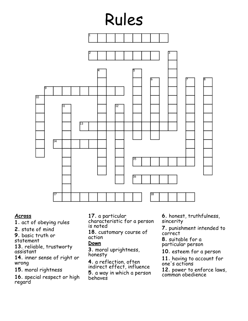 rules of language crossword clue