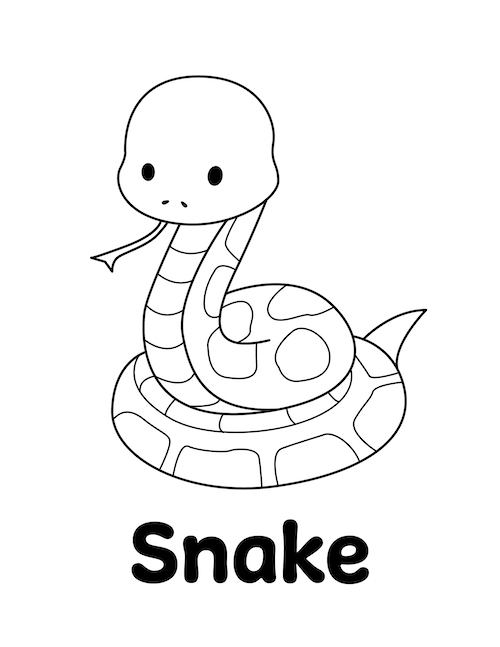 snake coloring pages