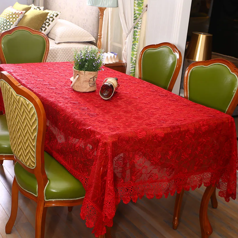 mantel rojo para mesa