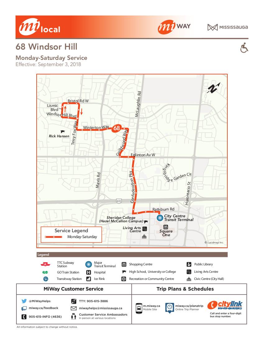 miway route schedule